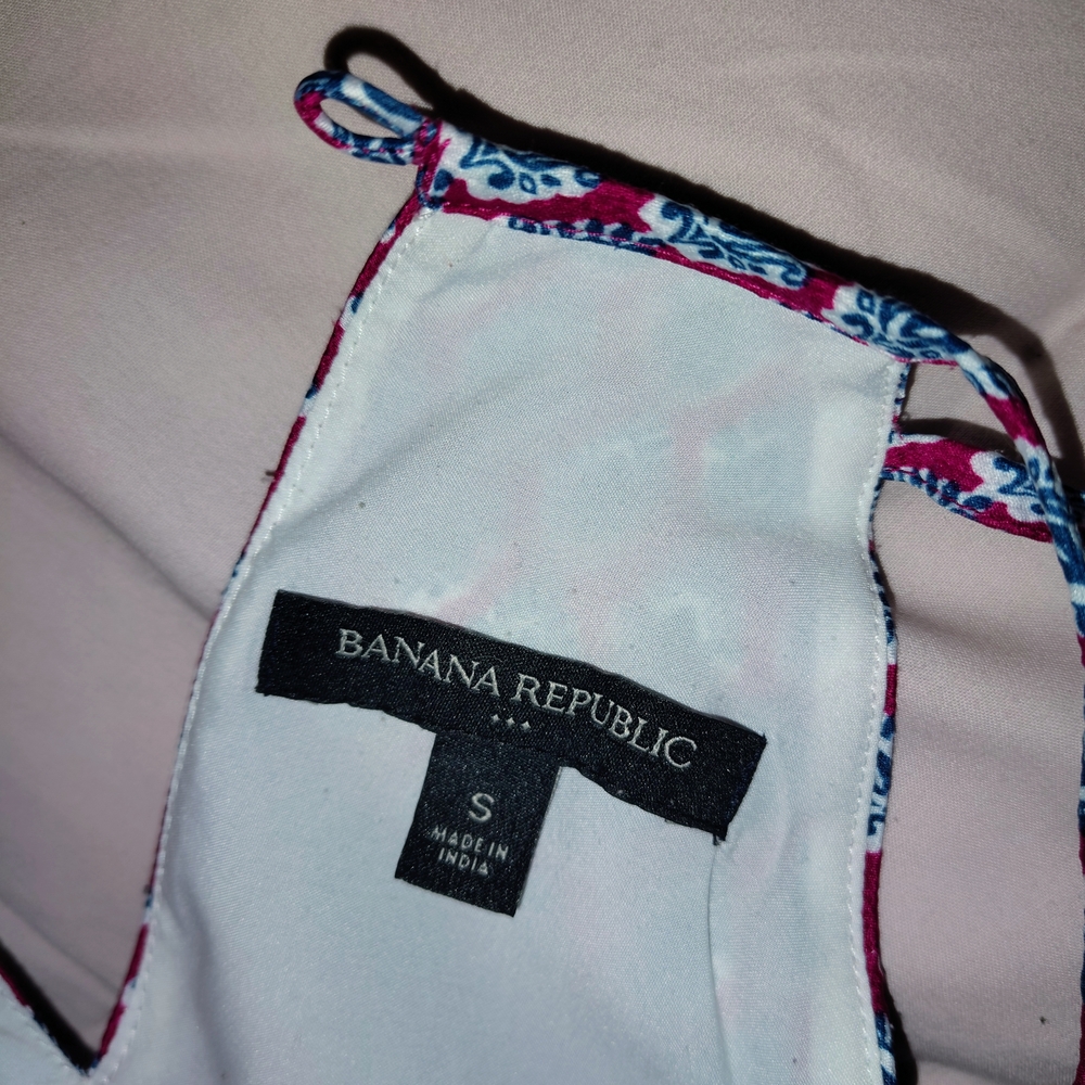 Banana Republic Blue and Red, Mini A-Line Dress , Size S - Picture 3 of 4